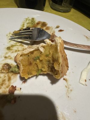 VEG SAMOSA! (highly recommend)  at Ristorante Indiano Crown of India in Florence