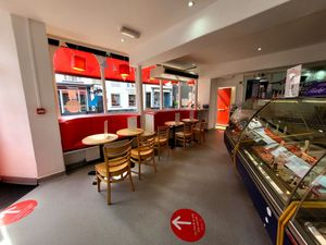 Red Boat Ice Cream Parlour Beaumaris Inside. at Red Boat Ice Cream Parlour in Beaumaris