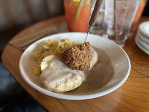 Chickin & Egg biscuit  at Shelter Lounge in Seattle