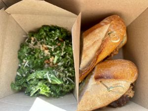 Cubano w/Kaled It salad at Shelter Lounge in Seattle