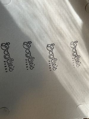 Cute box!   at Bookie's Pizza in Santa Cruz