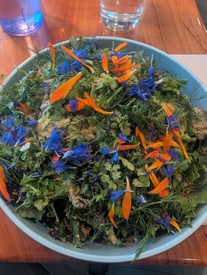 Green Goddess salad at Bookie's Pizza in Santa Cruz