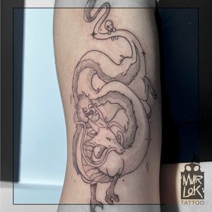 Studio Ghibli fineline Tattoo at Murlok Tattoo in Madrid