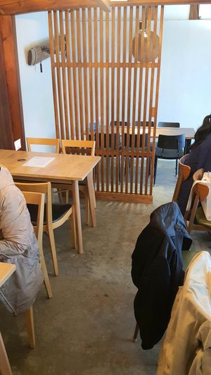 interior of restaurant - seating in main room at Vegan Insa - 비건인사 in Seoul