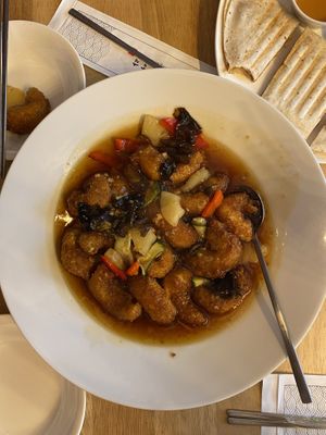 Shrimp sweet & sour soup  at Vegan Insa - 비건인사 in Seoul