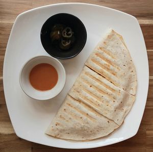 Kimchi Quesadilla at Vegan Insa - 비건인사 in Seoul