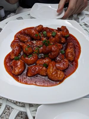 Bean shrimps at Vegan Insa - 비건인사 in Seoul