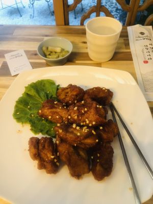 Vegan Seasoned Bean Chicken 🌱  at Vegan Insa - 비건인사 in Seoul