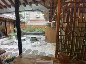 Serene little courtyard.  at Vegan Insa - 비건인사 in Seoul