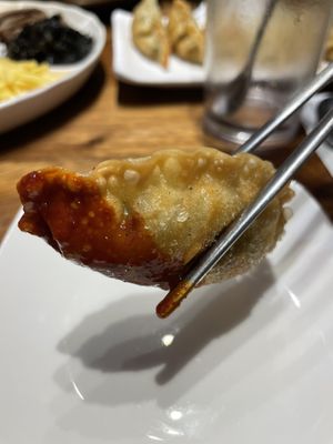 Gyoza close-up  at Vegan Insa - 비건인사 in Seoul