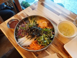 Noodles with veggies (cold) at Vegan Insa - 비건인사 in Seoul