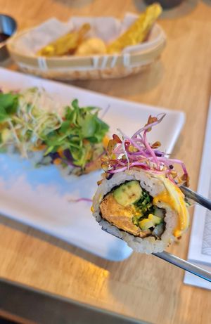 California roll - close-up at Vegan Insa - 비건인사 in Seoul