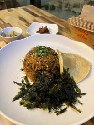 Kimchi tuna fried ricee  at Vegan Insa - 비건인사 in Seoul
