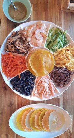 Veganized Gujeolpan at Vegan Insa - 비건인사 in Seoul