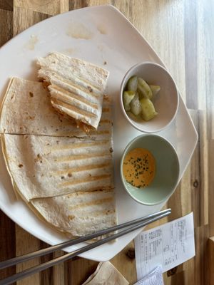 Kimchi quesadilla   at Vegan Insa - 비건인사 in Seoul