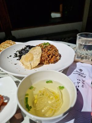 Egg Fried Kimchi Rice at Vegan Insa - 비건인사 in Seoul