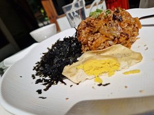 Egg Fried Kimchi Rice at Vegan Insa - 비건인사 in Seoul