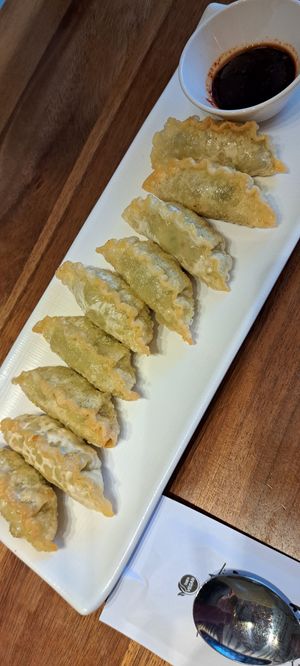 Fries dumplings at Vegan Insa - 비건인사 in Seoul