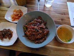 Bulgogi rice at Vegan Insa - 비건인사 in Seoul