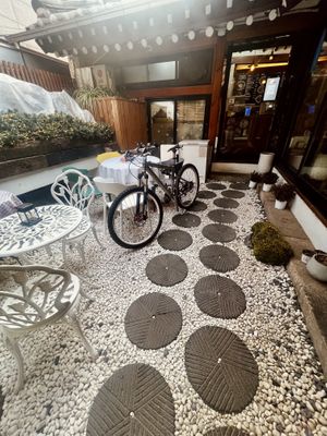 Outside seating  at Vegan Insa - 비건인사 in Seoul
