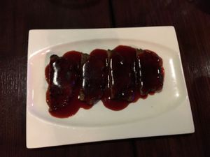 The BBQ Seitan was great! at Veggie Fun in Providence