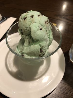 Soy ice cream mint chocolate   at Veggie Fun in Providence