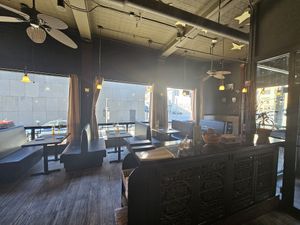 Seating at Veggie Fun in Providence