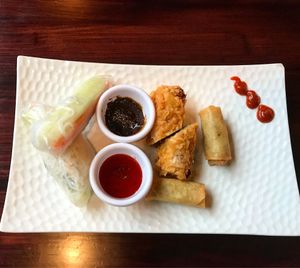 roll sampler at Veggie Fun in Providence