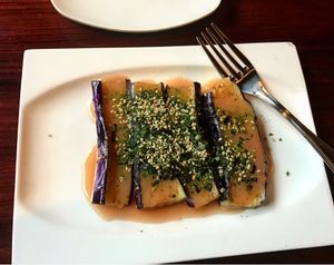 grilled eggplant at Veggie Fun in Providence