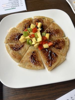 Scallion pancake at Veggie Fun in Providence