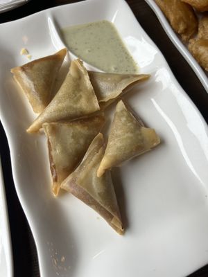Curry samosas at Veggie Fun in Providence