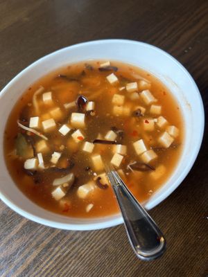 Lemongrass hot & sour soup at Veggie Fun in Providence