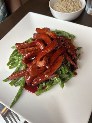 Seitan spare ribs at Veggie Fun in Providence