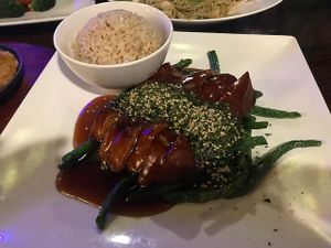 the ribs something dish... at Veggie Fun in Providence