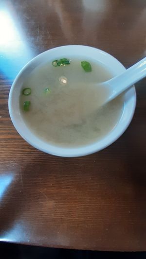 Miso soup at Veggie Fun in Providence