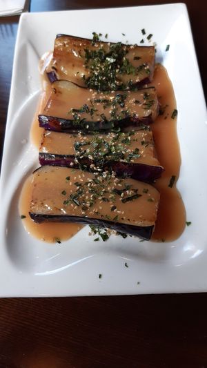 Miso eggplant at Veggie Fun in Providence