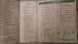 Take out mdmttajd out menu at Veggie Fun in Providence