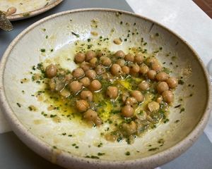 Chickpea dish (I forgot to snap the shot until halfway done😏) at Dopios  in Athens