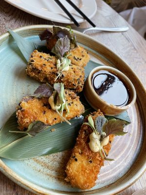 Panko smoked tofu   at Victors in Alderley Edge