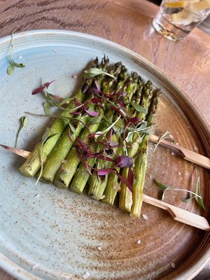 Asparagus yakitori    at Victors in Alderley Edge