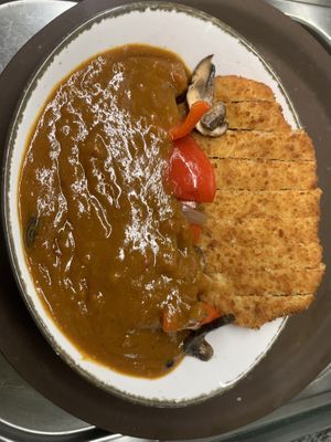 Vegan Katsu curry  at TAKO Japanese Casual Food Stand in Munich