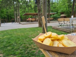 Outdoor space at 69 Food in Kranj