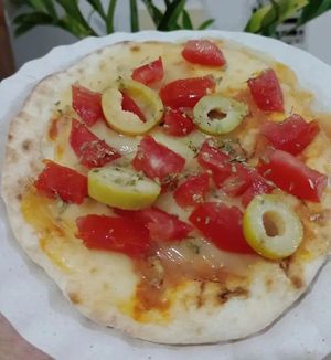 Agora com mini pizzas, com queijo vegetal! at Vpop Vegan in Londrina