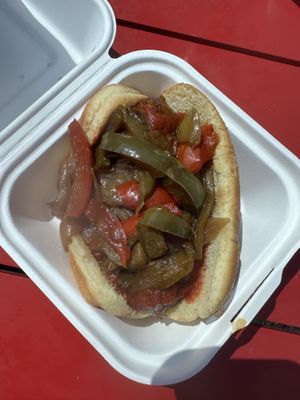 Italian sausage   at DogSlinger in Stevensville