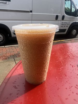 This was one of the worst drinks I’ve ever had. Apple cider slushie and like 95% ice…very little flavorr  at DogSlinger in Stevensville
