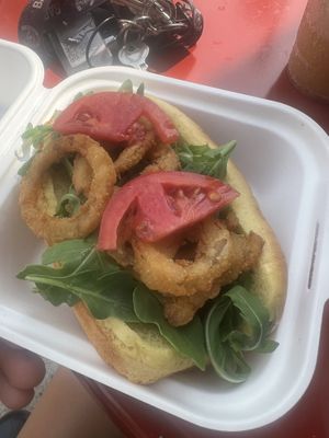 The only decent thing I got. byo hot dog  at DogSlinger in Stevensville