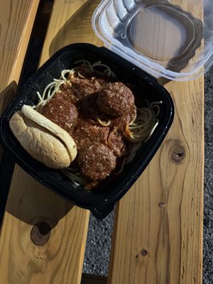 Spaghetti and meatballs. Comes with garlic bread!   at Parm Italia in Scottsdale