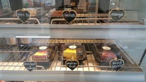 Cheesecake selection at Blissful Healthy Vegan Takeaways in Hamilton