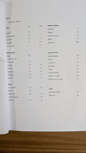 Fully vegan menu as of May 2023 (menu not available online). Coffee by Strangers Reunion at Back to Eden in Central Singapore