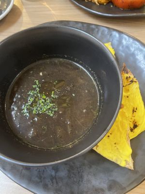 French Onion Soup (lack of onions / too salty)   at Back to Eden in Central Singapore